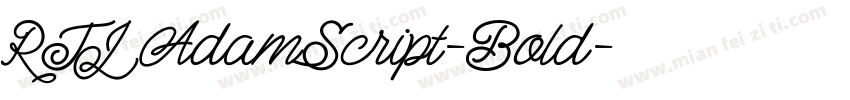 RTL AdamScript-Bold字体转换